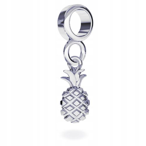  FRÜCHTE ANANAS Silberner Charm-Anhänger für modulare Armbänder, 925er Silber