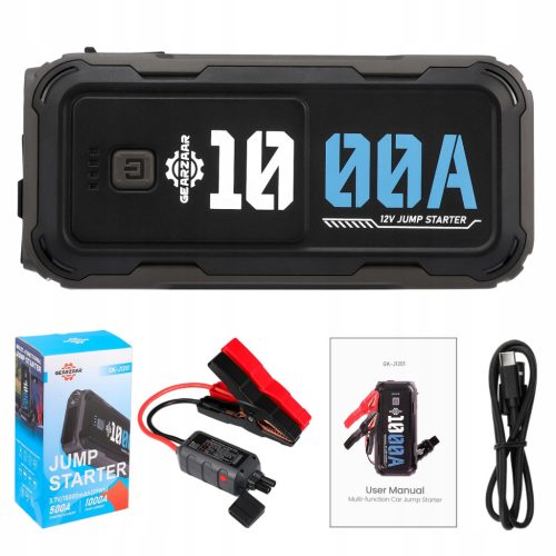  Tragbare POWER BANK Starthilfe BOOSTER GEARZAAR 1000A 10000mAh