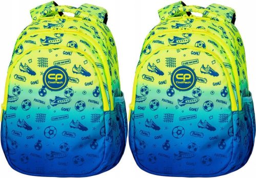 Schulrucksack Jerry 21L Fußball 2T - Gelb-Blau ideal für Klasse 1