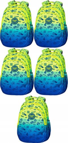 Schulrucksack Jerry 21L Football 2T in Gelb-Blau für Klasse 1 - Fußballthema