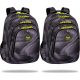 Sportlich-schicker Schulrucksack für Jugendliche in Schwarz mit 3D-Effekt (27 l)