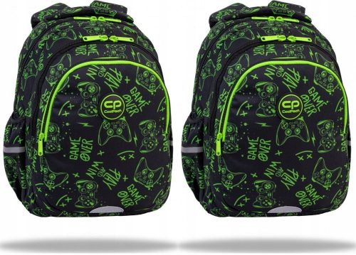 Schulrucksack Jerry 21L Game Night Schwarz Neon - Ideal für Anspruchsvolle Schüler