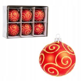  Verzierte Kugel, Kugel-Sets 8 cm 6-tlg.