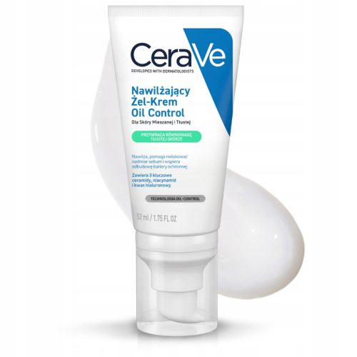CeraVe Nawilżający Żel-Krem Oil Control dla skóry mieszanej i tłustej 52ml