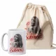  Set aus Baumwollrucksack + Tasse Sabrina Carpenter For Fans