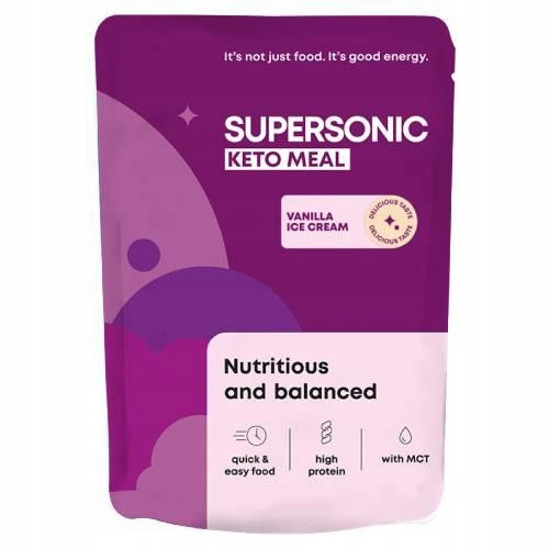  SUPERSONIC Keto Meal Eine komplette Mahlzeit Vanille- und Sahneeis 80