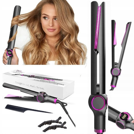  LOCKENSTANGE HAARGLÄTTER 2in1 KERAMIKWELLEN LICHTIONISATION PRO LOCKEN
