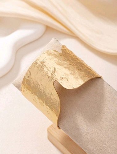  Goldarmband, breit, dick, unregelmäßig, asymmetrisch, gecrasht