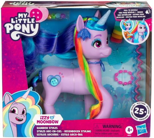 MEIN KLEINES PONY Izzy Moonbow Pony MIT MAGISCHEM HAAR Sound F8825 Hasbro