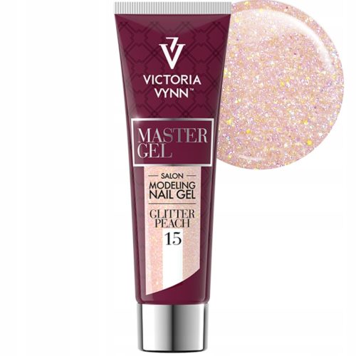  VICTORIA VYNN MASTER GEL ACRYL GEL MIT PARTIKELN 15 GLITZER PFIRSICH 60g