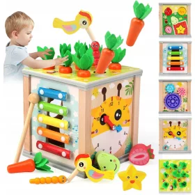  Multifunktionales Montessori-Holzspielzeug 6in1