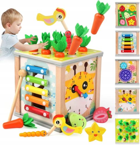  Multifunktionales Montessori-Holzspielzeug 6in1