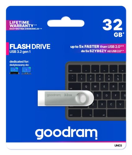  GOODRAM UNO3 Pendrive 32 GB USB 3.2 Silber