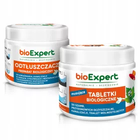    Klärgrubentabletten 12 Stück pro Jahr + Rohrentfetter 250g bioExpert Set