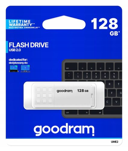  GOODRAM UME2 Pendrive 128 GB USB 2.0 weiß
