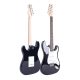 SUNBURST 4/4 SCHWARZE E-GITARRE FÜR ANFÄNGER, UM DAS SPIELEN ZU LERNEN