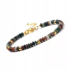  Armband Oponka-Stein Indischer Achat 2x4mm