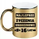  Goldbecher, Geschenk zum sechzehnten Geburtstag, 16 Jahre + Name, 5