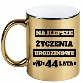    Goldbecher als Geschenk zum 44. Geburtstag, 44 Jahre + Name, 5