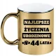  Goldbecher als Geschenk zum 44. Geburtstag, 44 Jahre + Name, 5