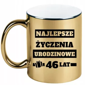    Goldbecher als Geschenk zum 46. Geburtstag, 46 Jahre + Name, 5