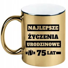    Goldbecher als Geschenk zum fünfundsiebzigsten Geburtstag, 75 Jahre + Name, 5
