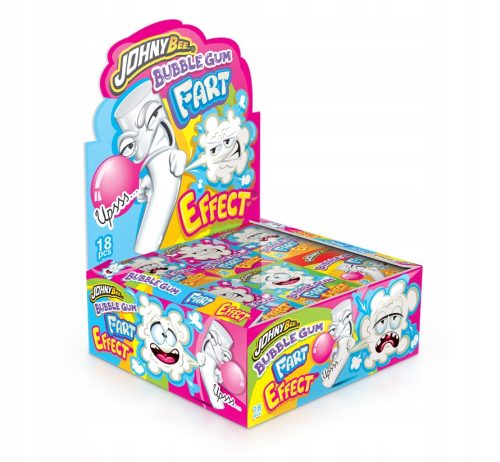 Johny Bee Fart Effect – Raucheffekt Kaugummi-Röhren, 18 Packungen mit je 10 Stück