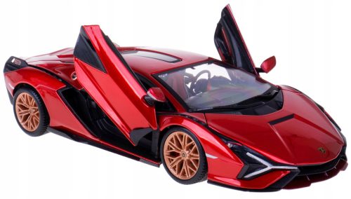  LAMBORGHINI SIAN FKP37 MODELL METALL BBURAGO 1:24 ROT