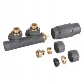  Invena Pro CZ-90-015 Eck-Thermostat-Set, grau