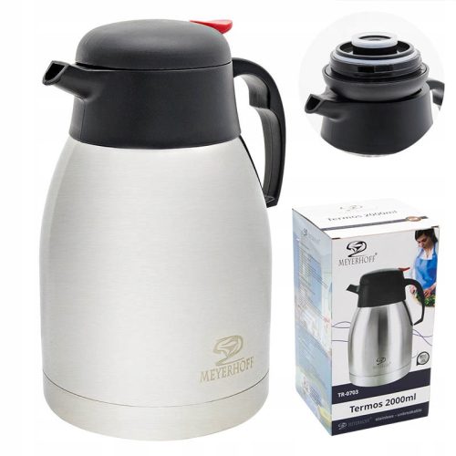  Meyerhoff Getränkethermoskanne, 2 l, Silber
