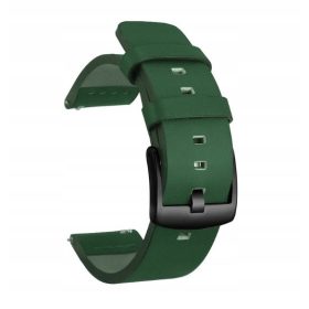  DICKES LEDERARMBAND, NATURLEDER 24 MM + TELESKOPE - GRÜN