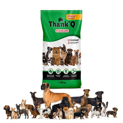  THANK'Q GÜNSTIGES Futter mit Rindfleischgeschmack, 20 kg