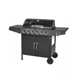   GRILL MEISTER Großer Gasgrill 6+1 7 Brenner 17,3kW + Schlauch mit Reduzierstück