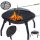  Gartenfeuerstelle mit Abdeckung Torino 55 cm für Lagerfeuergrill Stahl schwarz