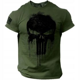    GYM WEAR PRO PREMIUM T-Shirt Training Gym ATMUNGSAKTIV GR.SKULL Größe M
