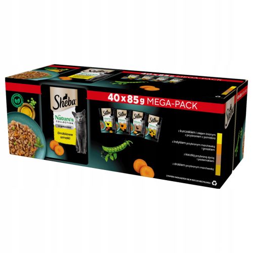  SHEBA NATURE'S COLLECTION GEFLÜGELAROMEN GELEE-FUTTER FÜR KATZEN 40x85g