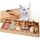  Katzenspielzeug Maus Angelrute Set mit 7 Katzenspielzeugen mit Federn