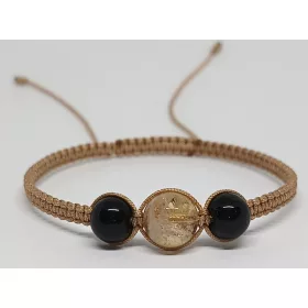    Citrin-Armband, schwarzer Turmalin, schützendes Amulett für Fülle, Mut und Harmonie