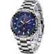  LIGE LG9821C Herrenuhr, silbernes Datum, Armband