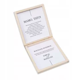    Holzkiste Bitte um Segen für die klassische Hochzeit der Eltern