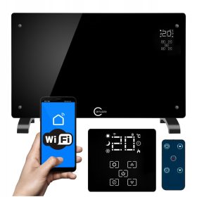  Carruzzo 2500 W schwarzer Konvektorheizer