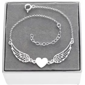  Silberarmband Engelsflügel HERZFlügel GRAVUR SILBER 925