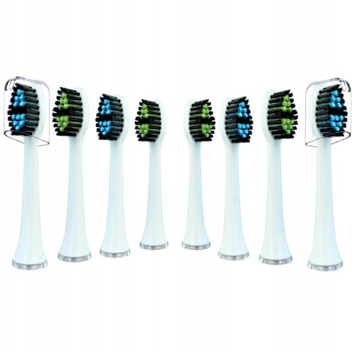  8x Köpfe für Seysso Carbon Basic White Daily, weiße Ersatzspitzen