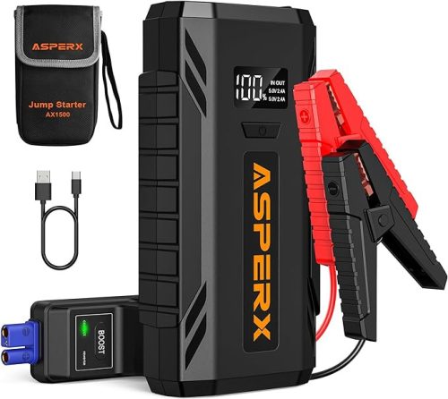  STARTER-KIT 1500 A, 12 V POWERBANK LED-TASCHENLAMPE AUTO SUV STARTER