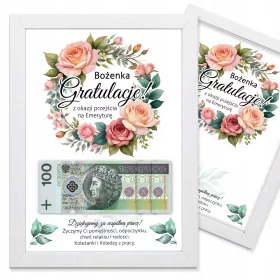    POSTER GELD RUHESTAND GESCHENK FÜR RUHESTAND RUHESTAND MÄDCHENNAME + RAHMEN
