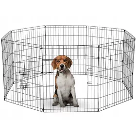    Laufstall aus pulverbeschichtetem Stahl Preston kleiner Hund 205 x 205 x 61 cm