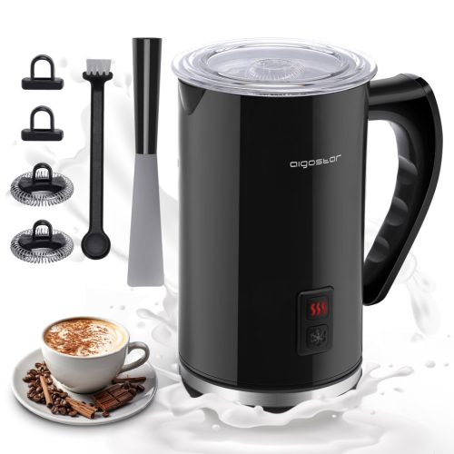  Milchaufschäumer Heiß- und Kaltmodus 500 W schwarz Aigostar