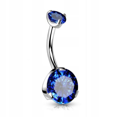  Bauchnabelpiercing aus Titan mit 1,6/10 Blau