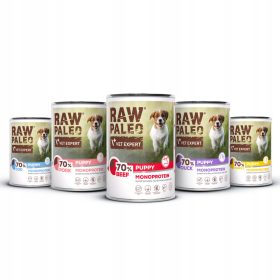    RAW PALEO PUPPY DOG 400g Set mit 5 Geschmacksrichtungen Hundefutter für Welpen – 5x400g