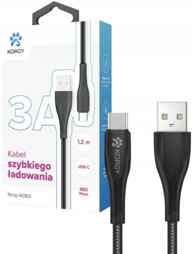 Korgy ACB12 USB-A - USB-C-Kabel 1,2 m Schwarz